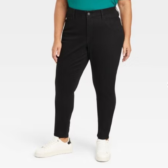 Ava & Viv High Rise Skinny Black Jeans Women’s 17 Stretchy Denim Fabric NEW! - Picture 1 of 7